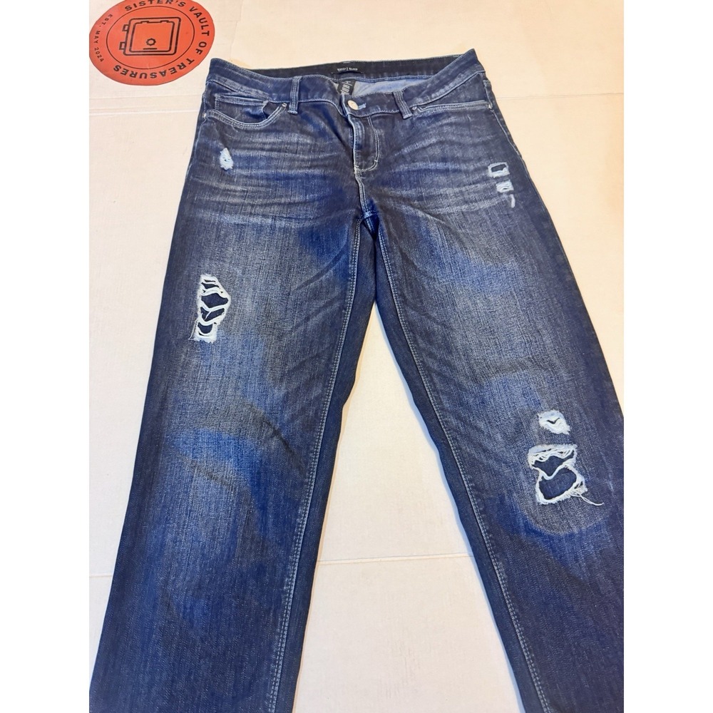 White House Black Market‎ Straight Crop Distressed Women's Size 6